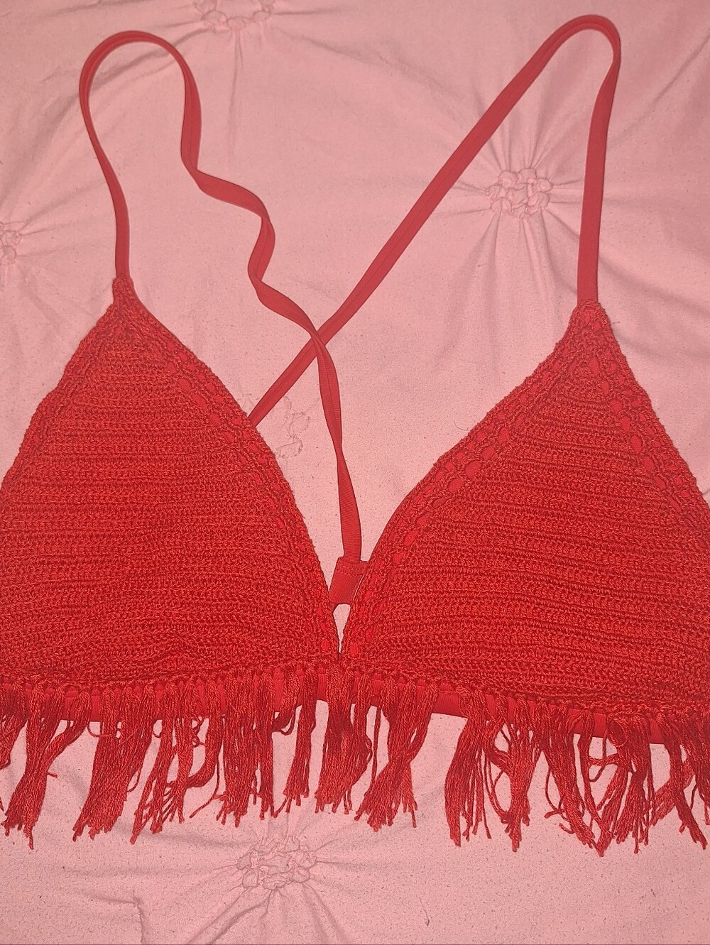 Crochet Fringe Bikini Top